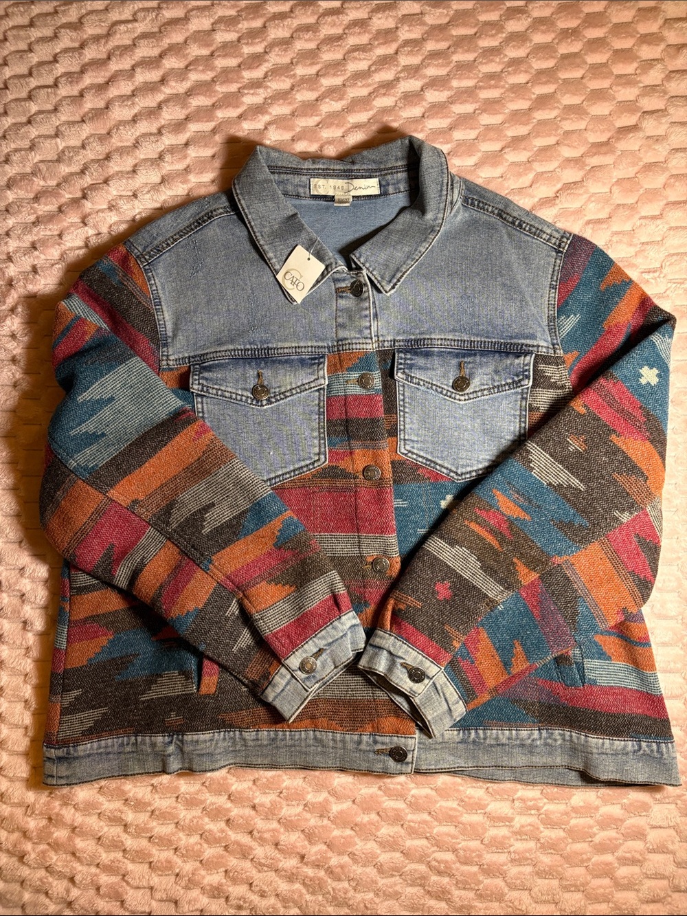NWT Cato Western Boho Denim Jacket | Statement Jacket